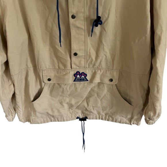 Round Two Beige Avalanche Parka Anorak Pullover Jacket Large - Picture 4 of 11